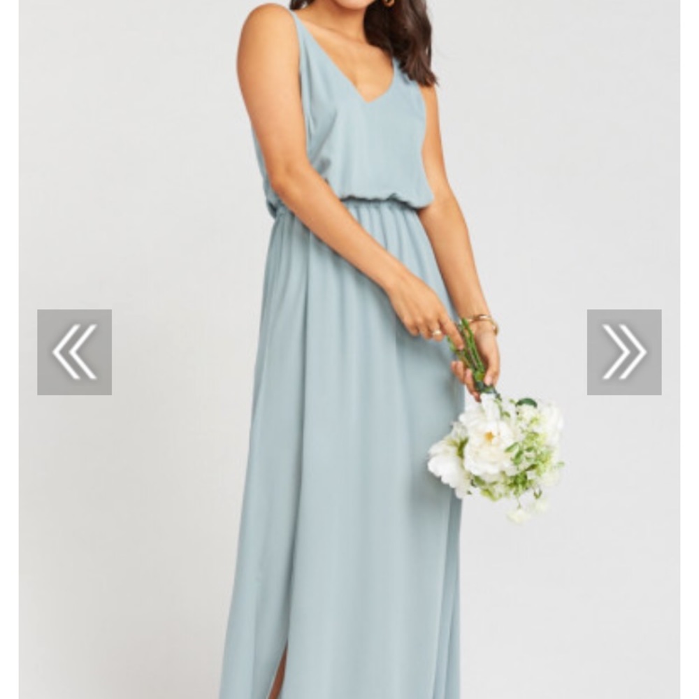 Show me your mumu silver sage bridesmaid dress